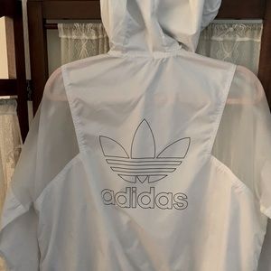 Adidas windbreaker cropped jacket